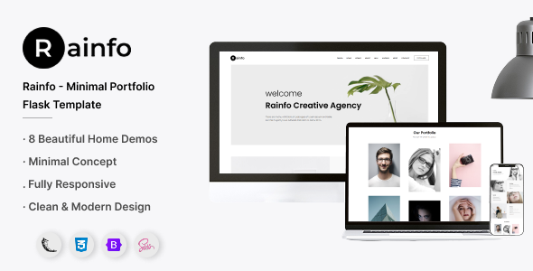 Rainfo - Agency and Portfolio Flask Template by PixcelsThemes