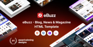 eBuzz - Blog, News & Magazine HTML Template by RRdevs
