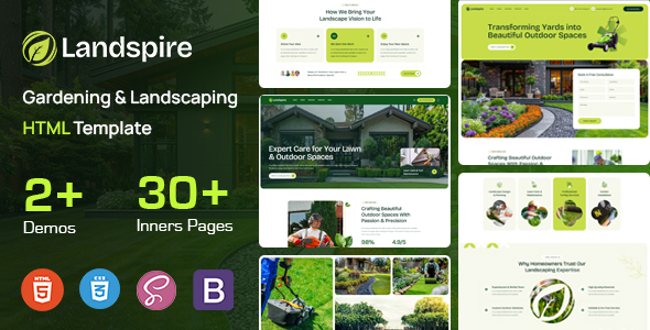 Landspire - Gardening and Landscaping HTML Template by ThemeMascot