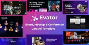 Evator - Event, Conference & Meetup Laravel Template by starplate