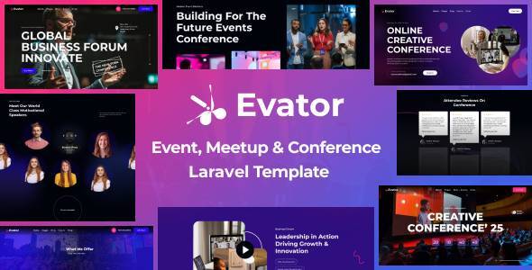 Evator - Event, Conference & Meetup Laravel Template by starplate