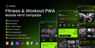 Fitova - Fitness & Workout Tracker — PWA Mobile HTML Template by dalonext