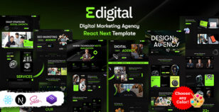 Edigital - Digital Marketing Agency React Next Template by KodeSolution