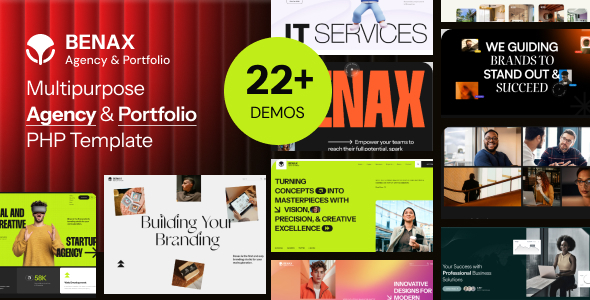 Benax - Multipurpose Agency & Portfolio PHP Template by BizanTheme
