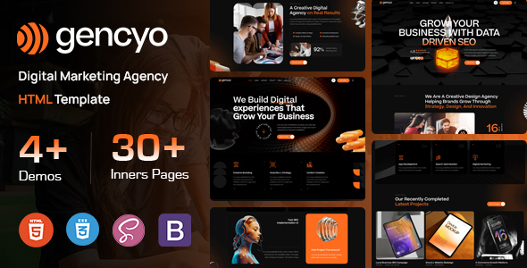 Gencyo - Digital Marketing Agency HTML Template by KodeSolution