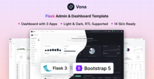 Vona - Flask 3 Admin & Dashboard Template by coderthemes