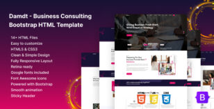 Damdt – Business Consulting Bootstrap HTML Template by Themomarket