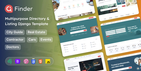 Finder - Django Multipurpose Directory & Listing Template by coderthemes