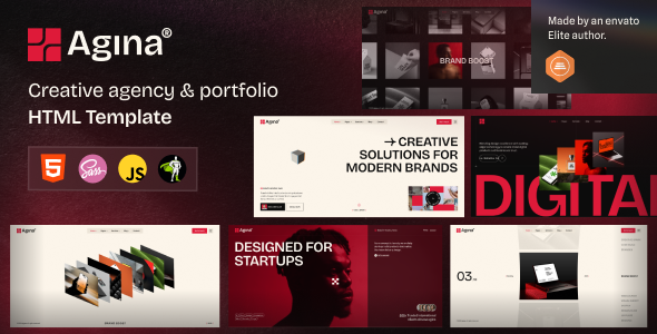 Agina - Creative Agency & Portfolio HTML5 Template by Theme-Junction