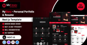 Mystory - Personal Portfolio & Resume NextJS Template by scriptfusions