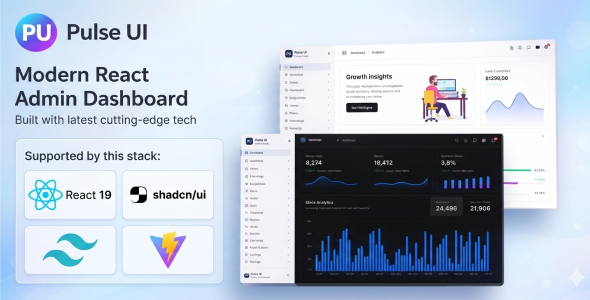 Pulse UI – React + Next.js Admin Dashboard & Landing Page Template (Tailwind CSS, ShadCN UI) by codervent