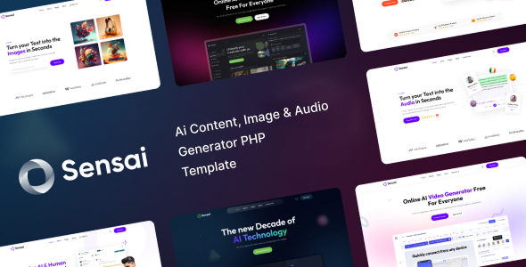 Sensai - AI Generator PHP Template by template_path