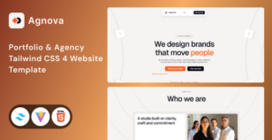 Agnova - Portfolio & Agency Tailwind CSS 4 Website Template by Unifato