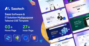 SassTech | SaaS & AI Startup Software Tailwind Template by wowtheme7