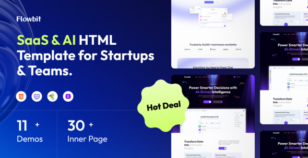 Flowbit – SaaS & AI Startup HTML Template by ThemeWant