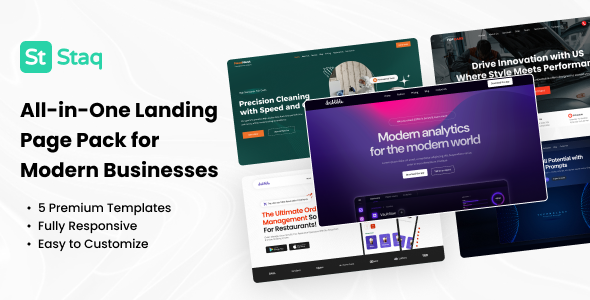 STAQ – Landing Page Bundle by ajay138