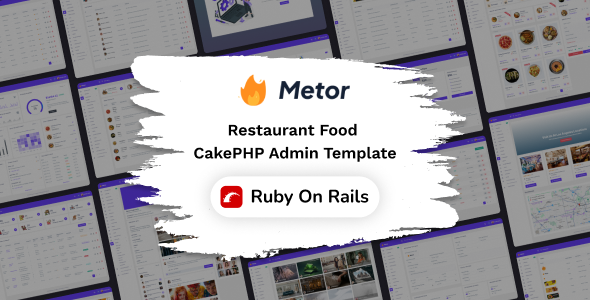 Metor - Ruby On Rails Restaurant Food Admin Dashboard Template by Foxpixel