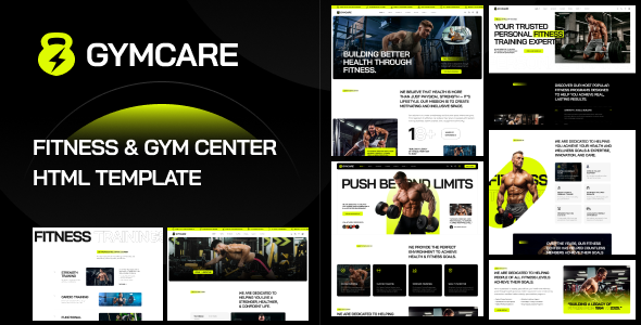 Gymcare | Fitness & Gym Center HTML5 Template by htwebvn