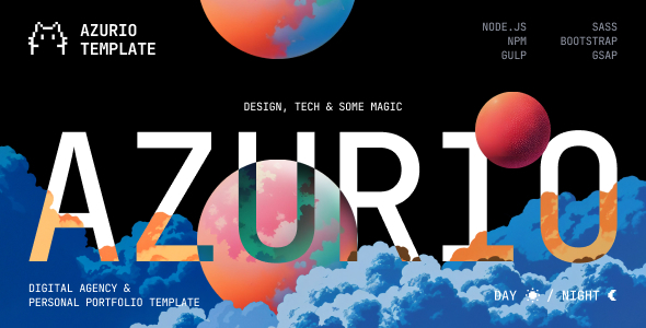 Azurio - Digital Agency & Personal Portfolio HTML Template by mix_design