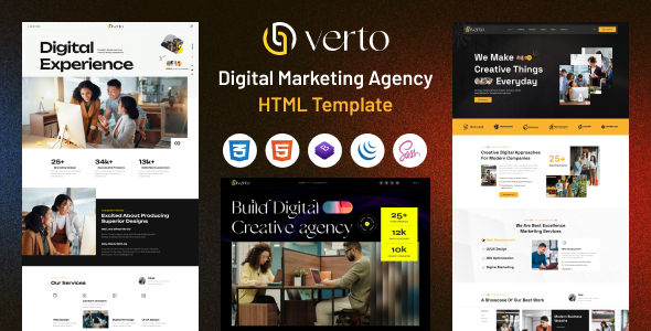 Verto – Digital Agency & Portfolio HTML Template by theme-village