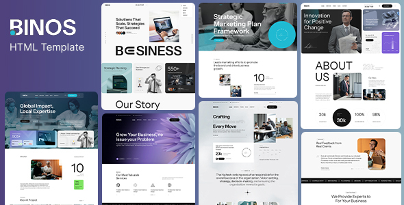 Binos - Business Consulting & Marketing HTML Template by UiCamp