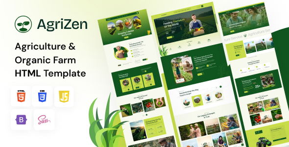 Agrizen – Agriculture & Organic Farm HTML Template by ThemeServices