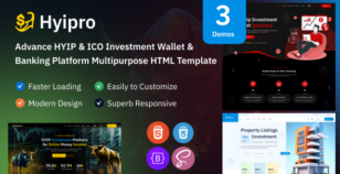 Hyipro – Advanced HYIP Investment Multipurpose Platform HTML Template by wowtheme7