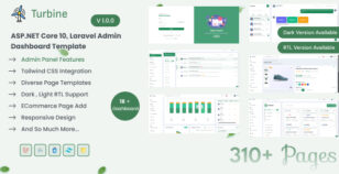 Turbine - ASP.NET Core 10 + Laravel Admin Dashboard Template by PaiTheme