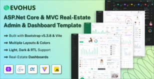 Evohus - ASP.Net Core & MVC Real-Estate Admin & Dashboard Template by SRBThemes