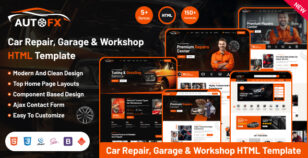 AutoFx – Car Repair & Auto Service HTML Template by vecuro_themes