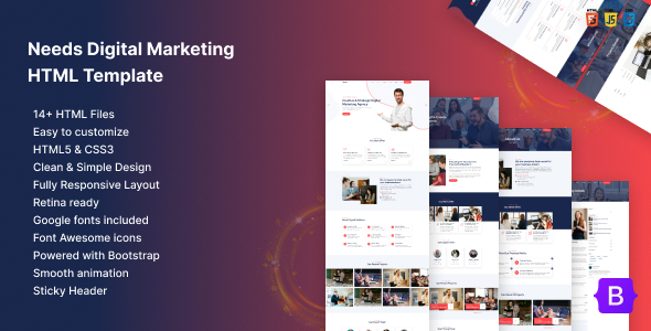 Needs - Digital Marketing HTML Template by Themomarket