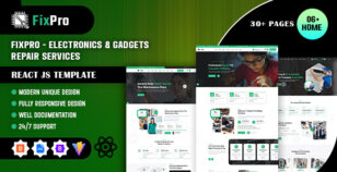 Fixpro - Electronics & Gadgets Repair Services ReactJS Template by weblayout