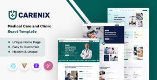 Carenix - Medical Care and Clinic React Template by pus_infotech