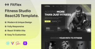 FitFlex - Gym & Fitness React Template by laralink