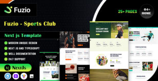 Fuzio – Sports Club Modern Next.js Template by codearchives