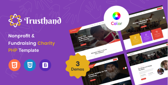 Trusthand - Charity PHP Template by templatecore