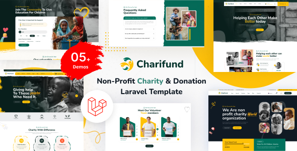 Charifund - Charity Donation & Fundraising NGO Laravel Template by wowtheme7