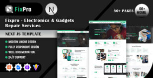 Fixpro - Electronics & Gadgets Repair Services Next JS Template by scriptfusions