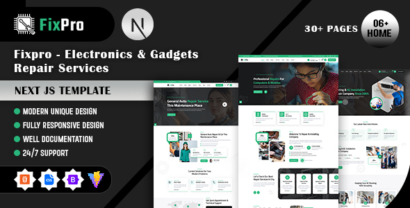 Fixpro - Electronics & Gadgets Repair Services Next JS Template by scriptfusions