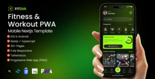 Fitova - Fitness & Workout Tracker — PWA Mobile Nextjs Template by dalonext