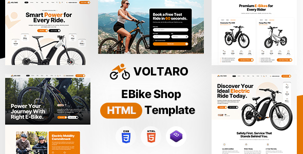 Voltaro - E-Bike Shop HTML Template by designingmedia