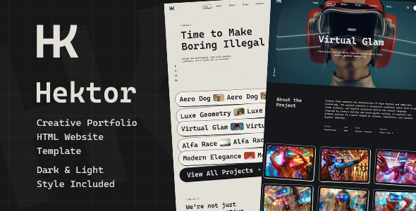 Hektor - Creative Agency & Portfolio HTML Website Template by Themetorium