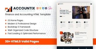 Accountix – Finance and Accounting HTML Template by webstrot