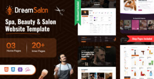 DreamSalon - Spa, Beauty & Salon Website Template by dreamstechnologies