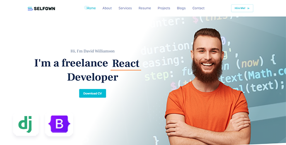 Selfown - Django Personal Portfolio Template by Mannat-Themes