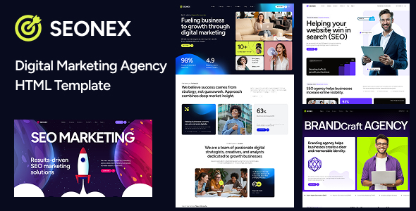 Seonex - Digital Marketing Agency HTML Template by htwebvn