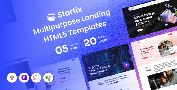 Startix - Multipurpose SaaS Landing HTML Template by theme_ocean