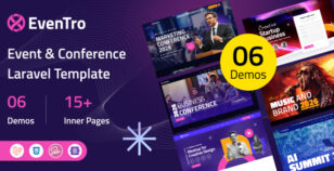 EvenTro - Event & Conference Laravel Template by wowtheme7