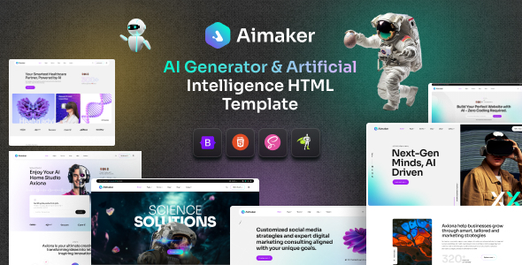 Aimaker - Ai Agency Technology HTML Template by AQLOVA
