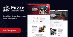 Fuzze - Auto Glass Repair PHP Template by templatecore